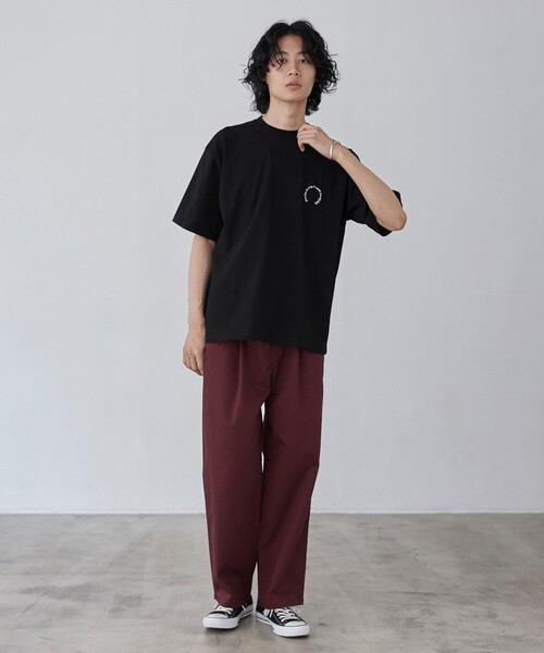 coen(コーエン)の「ガレージチノワイドストレートパンツ(チノパンツ・メンズ・ブラック/ターコイズブルー/ベージュ/ワインレッド・S/M/L/XL)」の21枚目の写真