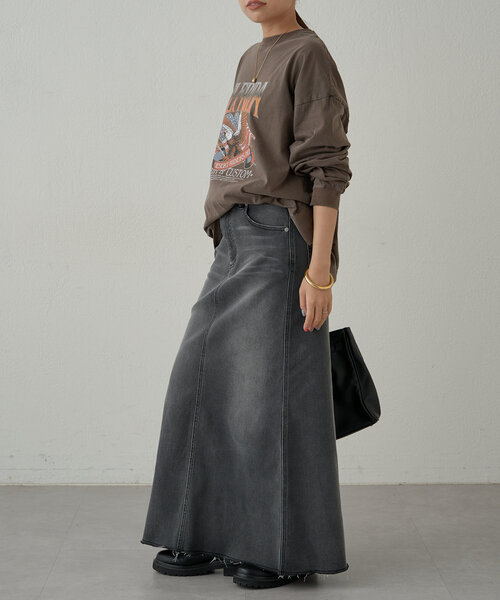 LOUNGEDRESS(ラウンジドレス)の「【GOOD ROCK SPEED/グッドロックスピード】EAGLEロンT(Tシャツ/カットソー・レディース・アイボリー/ブラック系その他/ブラウン・FREE)」の17枚目の写真