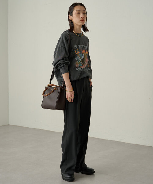 LOUNGEDRESS(ラウンジドレス)の「【GOOD ROCK SPEED/グッドロックスピード】EAGLEロンT(Tシャツ/カットソー・レディース・アイボリー/ブラック系その他/ブラウン・FREE)」の11枚目の写真