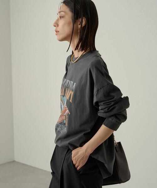 LOUNGEDRESS(ラウンジドレス)の「【GOOD ROCK SPEED/グッドロックスピード】EAGLEロンT(Tシャツ/カットソー・レディース・アイボリー/ブラック系その他/ブラウン・FREE)」の8枚目の写真