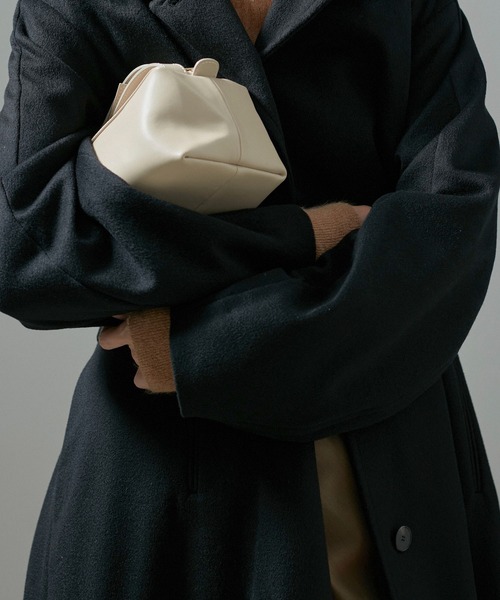 SALON adam et rope'（サロン アダム エ ロペ）の「PURE CASHMERE(ピュアカシミア/カシミヤ)ステンカラーコート（ステンカラーコート・レディース・ブラック/キャメル・FREE）」の19枚目の写真