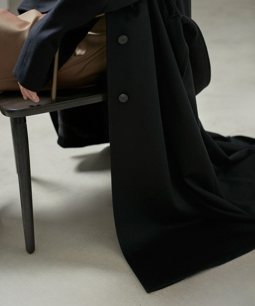 SALON adam et rope'（サロン アダム エ ロペ）の「PURE CASHMERE(ピュアカシミア/カシミヤ)ステンカラーコート（ステンカラーコート・レディース・ブラック/キャメル・FREE）」の20枚目の写真