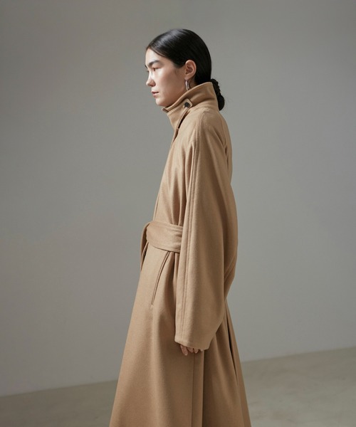 SALON adam et rope'（サロン アダム エ ロペ）の「PURE CASHMERE(ピュアカシミア/カシミヤ)ステンカラーコート（ステンカラーコート・レディース・ブラック/キャメル・FREE）」の22枚目の写真