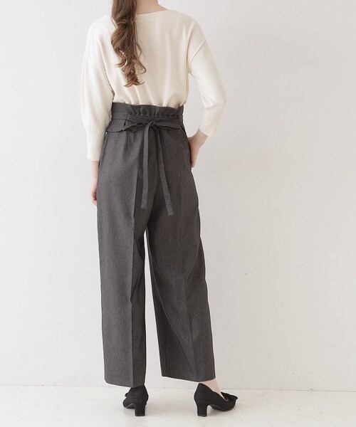 couture brooch(クチュールブローチ)の「◆【スッキリきれい見え】デニムライクワイドパンツ(その他パンツ・レディース・ブラック/ネイビー・36/38/40/42)」の14枚目の写真