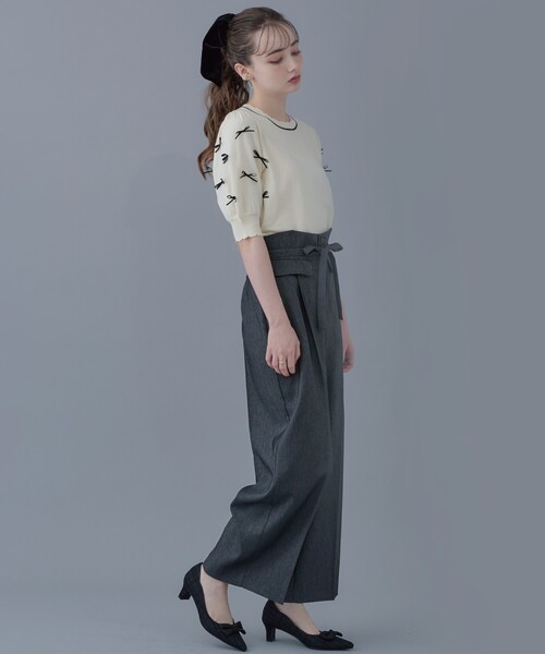 couture brooch(クチュールブローチ)の「◆【スッキリきれい見え】デニムライクワイドパンツ(その他パンツ・レディース・ブラック/ネイビー・36/38/40/42)」の17枚目の写真