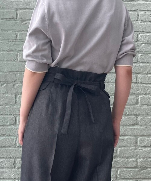 couture brooch(クチュールブローチ)の「◆【スッキリきれい見え】デニムライクワイドパンツ(その他パンツ・レディース・ブラック/ネイビー・36/38/40/42)」の22枚目の写真