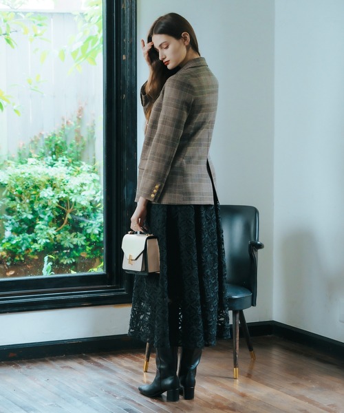 YECCA VECCA(イェッカヴェッカ)の「テープリボン刺繍フレアスカート(スカート・レディース・アイボリー/ブラック・FREE)」の21枚目の写真