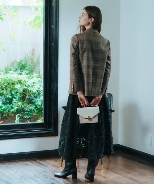 YECCA VECCA(イェッカヴェッカ)の「テープリボン刺繍フレアスカート(スカート・レディース・アイボリー/ブラック・FREE)」の20枚目の写真