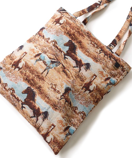 ADPOSION（アドポーション）の「ゴブラン織り 総柄トートバッグ（トートバッグ・メンズ・その他1/その他2/その他3・FREE）」の4枚目の写真