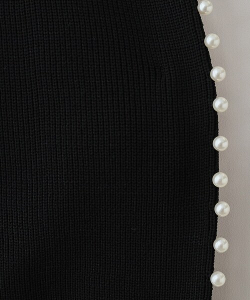 DRESKIP（ドレスキップ）の「◆フェイクパールが華やか フェミニンニットカーディガン（カーディガン/ボレロ・レディース・グレー/ブラック/ライトベージュ/ダークパープル・02/03/04）」の8枚目の写真