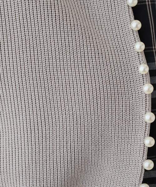 DRESKIP（ドレスキップ）の「◆フェイクパールが華やか フェミニンニットカーディガン（カーディガン/ボレロ・レディース・グレー/ブラック/ライトベージュ/ダークパープル・02/03/04）」の12枚目の写真