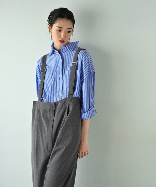 STYLE DELI(スタイルデリ)の「【BLK001】オーバーサイズシャツ(シャツ/ブラウス・レディース・スミクロ/オフホワイト/ブルー・FREE)」の14枚目の写真