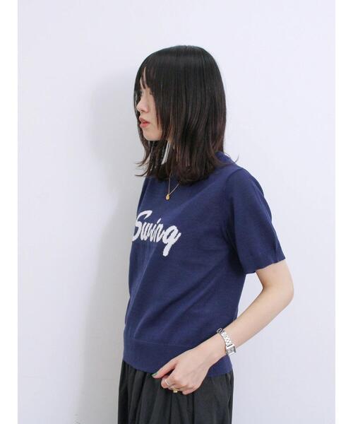 Samansa Mos2 blue（サマンサモスモスブルー）の「◎ジャカードロゴニットプルオーバー（ニット/セーター・レディース・オフホワイト/グレー/ネイビー・F）」の20枚目の写真