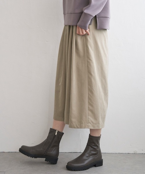 ikka(イッカ)の「【雑誌InRed11月号掲載】タックスカーチョ(その他パンツ・レディース・マスタード/ネイビー/ベージュ/ブラック/オリーブ・S/M/L)」の3枚目の写真