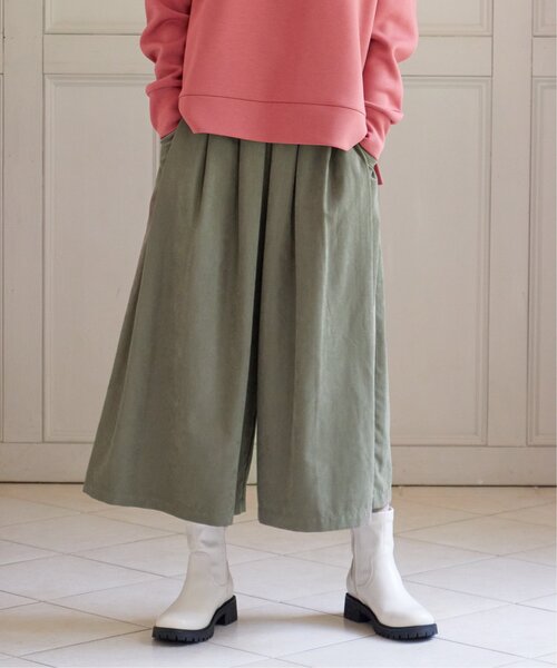 ikka(イッカ)の「【雑誌InRed11月号掲載】タックスカーチョ(その他パンツ・レディース・マスタード/ネイビー/ベージュ/ブラック/オリーブ・S/M/L)」の4枚目の写真