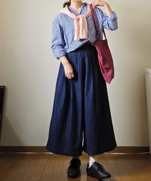 ikka(イッカ)の「【雑誌InRed11月号掲載】タックスカーチョ(その他パンツ・レディース・マスタード/ネイビー/ベージュ/ブラック/オリーブ・S/M/L)」の8枚目の写真