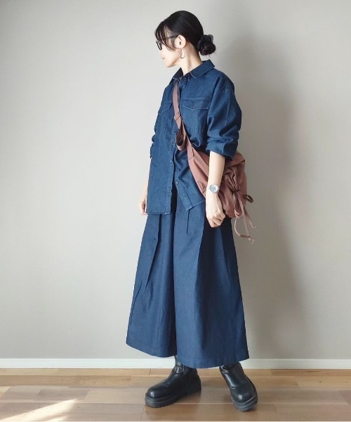 ikka(イッカ)の「【雑誌InRed11月号掲載】タックスカーチョ(その他パンツ・レディース・マスタード/ネイビー/ベージュ/ブラック/オリーブ・S/M/L)」の10枚目の写真