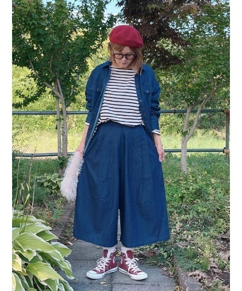 ikka(イッカ)の「【雑誌InRed11月号掲載】タックスカーチョ(その他パンツ・レディース・マスタード/ネイビー/ベージュ/ブラック/オリーブ・S/M/L)」の13枚目の写真