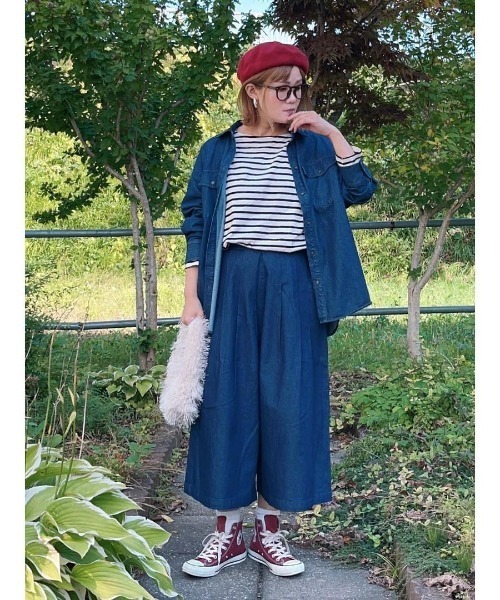 ikka(イッカ)の「【雑誌InRed11月号掲載】タックスカーチョ(その他パンツ・レディース・マスタード/ネイビー/ベージュ/ブラック/オリーブ・S/M/L)」の14枚目の写真