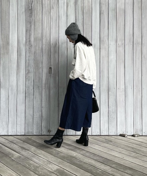 ikka(イッカ)の「【雑誌InRed11月号掲載】タックスカーチョ(その他パンツ・レディース・マスタード/ネイビー/ベージュ/ブラック/オリーブ・S/M/L)」の16枚目の写真