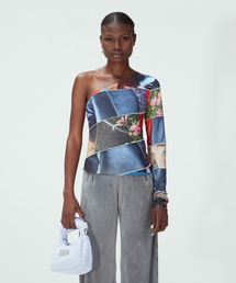 【P.A.M/パム】SELFIE SCROLL STRETCH TOP:カットソー