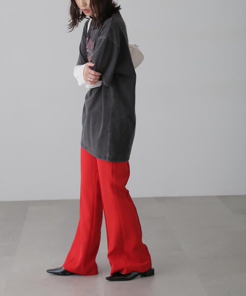 FREE'S MART(フリーズマート)の「フレアセンタープレスパンツ(スラックス・レディース・ブラック/グレー/レッド・X-SMALL/SMALL/MEDIUM)」の14枚目の写真