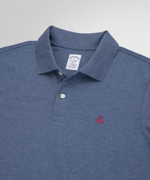 BROOKS BROTHERS(ブルックスブラザーズ)の「GF スーピマコットン ストレッチピケ ロングスリーブポロシャツ Slim Fit(ポロシャツ・メンズ・ダークブルー・MEDIUM/SMALL/LARGE)」の4枚目の写真