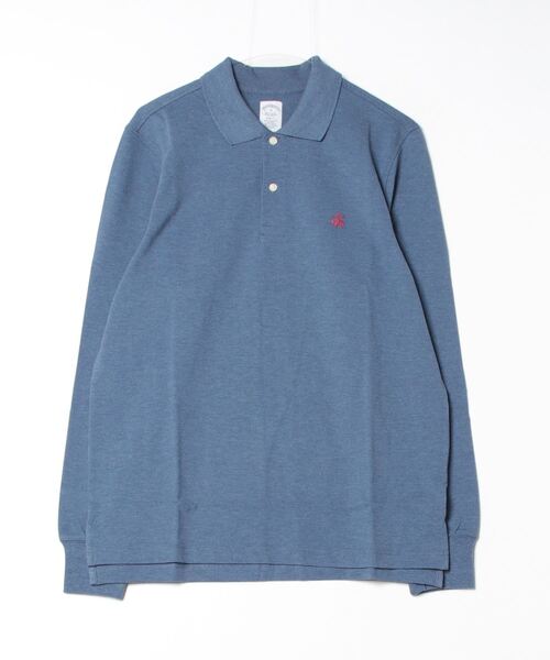 BROOKS BROTHERS(ブルックスブラザーズ)の「GF スーピマコットン ストレッチピケ ロングスリーブポロシャツ Slim Fit(ポロシャツ・メンズ・ダークブルー・MEDIUM/SMALL/LARGE)」の2枚目の写真