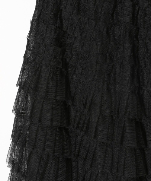 niko and...（ニコアンド）の「[MODE NORM CORE]フリルチュールシアーマキシスカート（スカート・レディース・ブラック/オフホワイト/ブルー・FREE）」の14枚目の写真