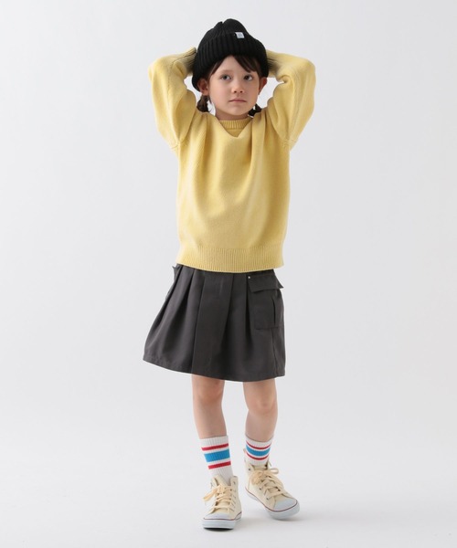 BAYFLOW（ベイフロー）の「【おうちで洗える♪】Finedaysカラーニット(KIDS)（ニット/セーター・キッズ・パープル/イエロー/グリーン/ピンク・110cm/120cm/130cm/140cm/150cm）」の5枚目の写真