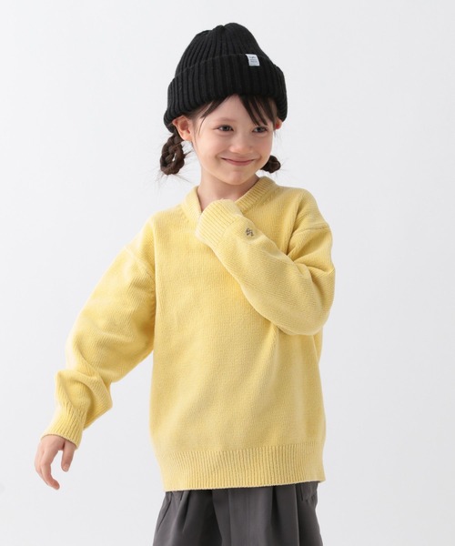 BAYFLOW（ベイフロー）の「【おうちで洗える♪】Finedaysカラーニット(KIDS)（ニット/セーター・キッズ・パープル/イエロー/グリーン/ピンク・110cm/120cm/130cm/140cm/150cm）」の9枚目の写真