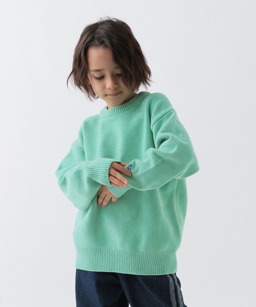 BAYFLOW（ベイフロー）の「【おうちで洗える♪】Finedaysカラーニット(KIDS)（ニット/セーター・キッズ・パープル/イエロー/グリーン/ピンク・110cm/120cm/130cm/140cm/150cm）」の14枚目の写真