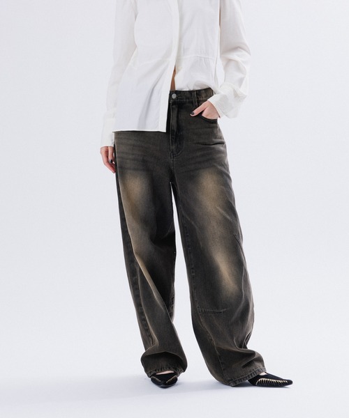 M TO R（ムウトアール）の「BALLOON SILHOUETTE FADE DENIM（デニムパンツ・レディース・ブラック/ブルー・38/42/40）」の17枚目の写真