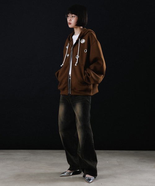 M TO R（ムウトアール）の「BALLOON SILHOUETTE FADE DENIM（デニムパンツ・レディース・ブラック/ブルー・38/42/40）」の22枚目の写真