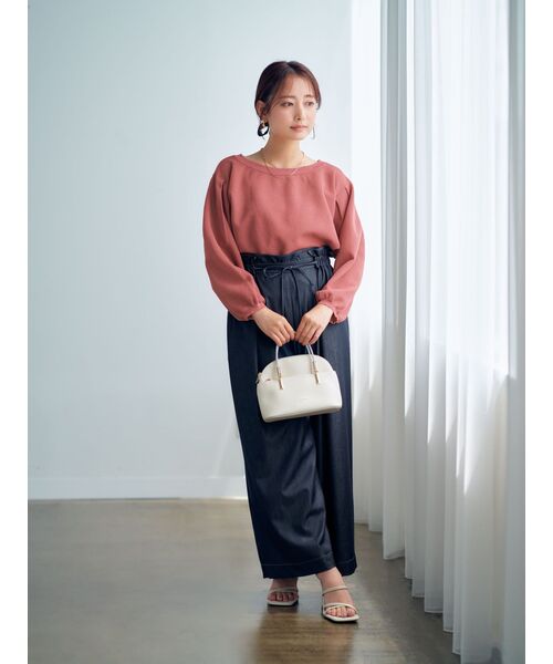 COHINA(コヒナ)の「ライトジャカードゆるニット【低身長・小柄女性】(ニット/セーター・レディース・ホワイト/ピンク/ベージュ・ONE SIZE)」の15枚目の写真