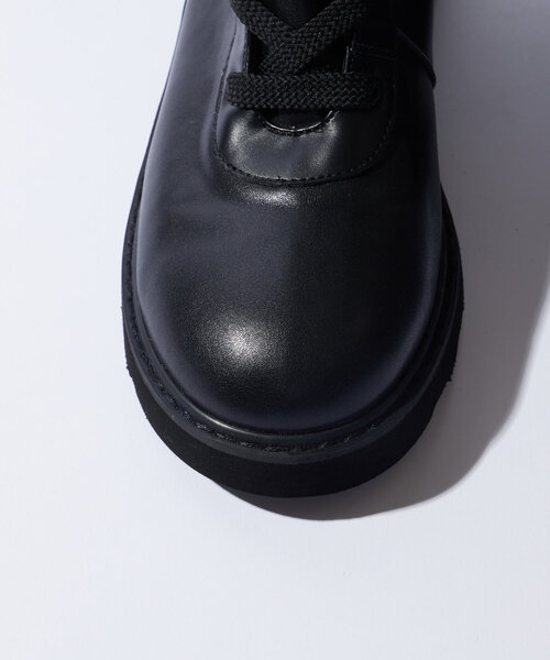 WHO'S WHO gallery(フーズフーギャラリー)の「レースアップロングブーツ(ブーツ・レディース・ブラック/ブラウン・MEDIUM/LARGE)」の7枚目の写真