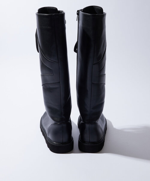 WHO'S WHO gallery(フーズフーギャラリー)の「レースアップロングブーツ(ブーツ・レディース・ブラック/ブラウン・MEDIUM/LARGE)」の11枚目の写真