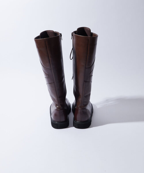 WHO'S WHO gallery(フーズフーギャラリー)の「レースアップロングブーツ(ブーツ・レディース・ブラック/ブラウン・MEDIUM/LARGE)」の16枚目の写真