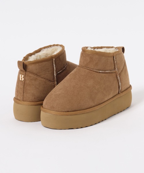 BAYFLOW（ベイフロー）の「[軽量!!抗菌消臭・撥水加工付き]フェイクムートンブーツ（ブーツ・レディース・ベージュ/ブラック/グレー・MEDIUM/LARGE）」の22枚目の写真