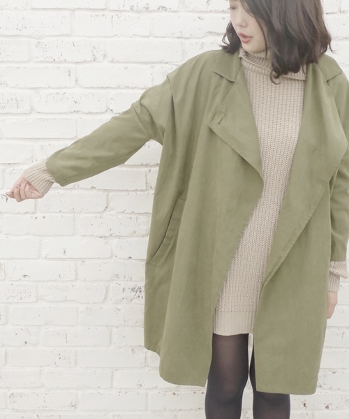 Chico（チコ）の「ニュアンストレンチコート（トレンチコート・レディース・ブラック/ベージュ/カーキ・FREE）」の3枚目の写真