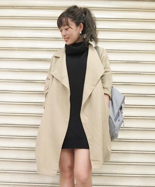 Chico（チコ）の「ニュアンストレンチコート（トレンチコート・レディース・ブラック/ベージュ/カーキ・FREE）」の5枚目の写真