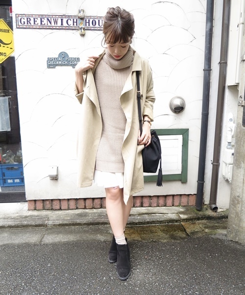 Chico（チコ）の「ニュアンストレンチコート（トレンチコート・レディース・ブラック/ベージュ/カーキ・FREE）」の13枚目の写真