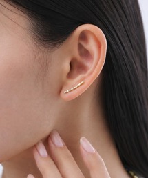 ラインピアス イヤーカフ風 (両耳用)