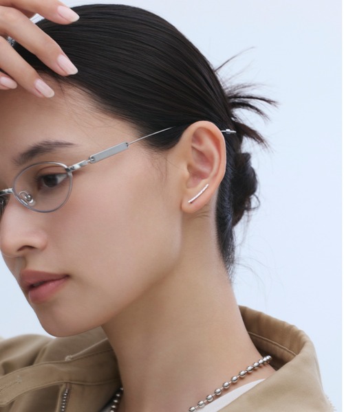 セール】ラインピアス イヤーカフ風 (両耳用)（ピアス（両耳用