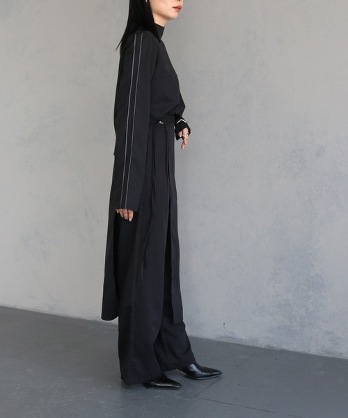 &g'aime（アンジェム）の「【&g’aime】サイドラインクロップドトップス　SIDE LINE CROPPED TOPS（シャツ/ブラウス・レディース・パープル/チャコールグレー/ブラック・FREE）」の11枚目の写真