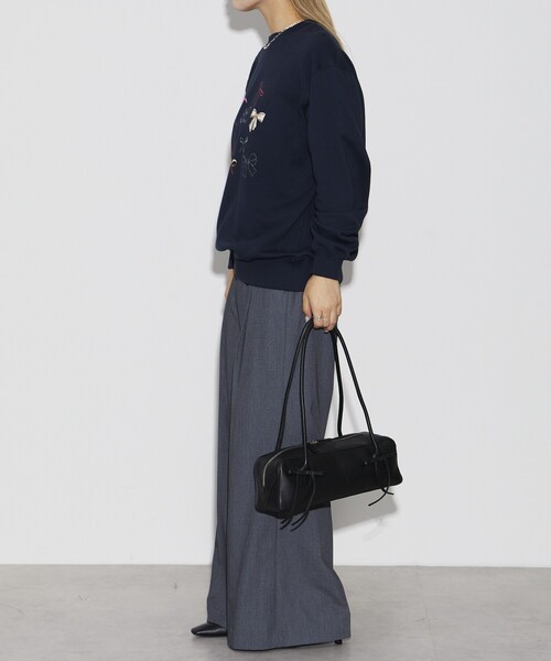 Firsthand（ファーストハンド）の「Firsthand/ファーストハンド オーガニックコットンマルチリボンプリントスウェット（スウェット・レディース・チャコールグレー/オートミール/ネイビー・FREE）」の19枚目の写真