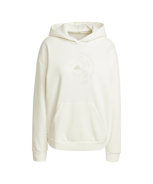 adidas（アディダス）の「アディダス adidas W BRLV スウェットフーディ（スウェット・レディース・ホワイト/チャコールグレー・M/L/S/XL）」の8枚目の写真