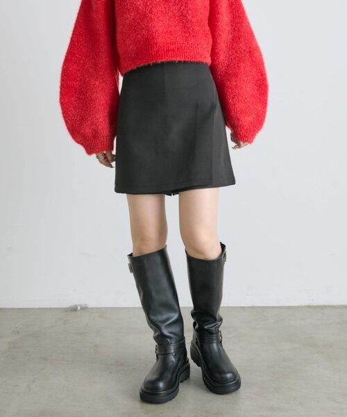 w closet（ダブルクローゼット）の「スリットミニスカパン（スカート・レディース・ベージュ/ブラウン/ブラック・FREE）」の4枚目の写真