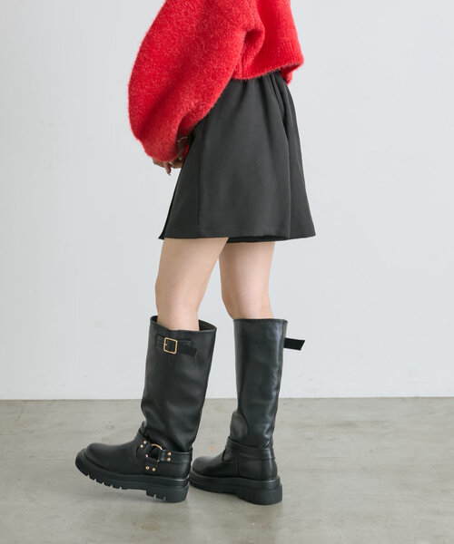 w closet（ダブルクローゼット）の「スリットミニスカパン（スカート・レディース・ベージュ/ブラウン/ブラック・FREE）」の5枚目の写真