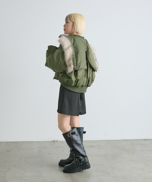 w closet（ダブルクローゼット）の「スリットミニスカパン（スカート・レディース・ベージュ/ブラウン/ブラック・FREE）」の10枚目の写真